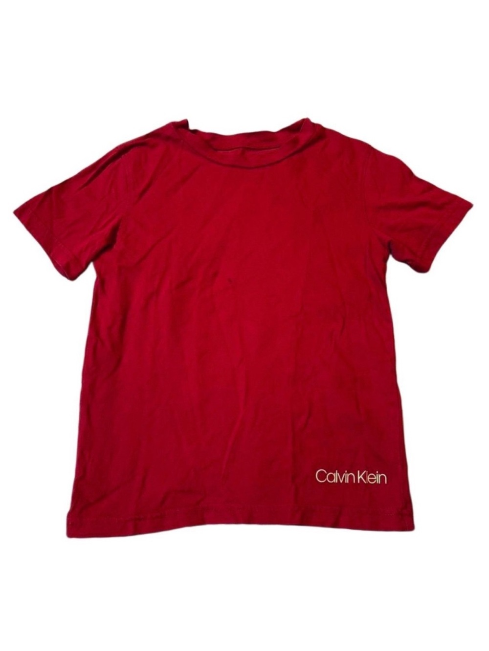 3 For $25 Calvin Klein Kids Bold Red Casual Logo Tee Shirt